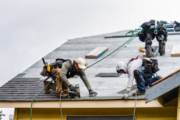 Professional Gutter Installation technician working in Damascus, PA